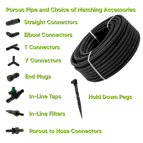 Porous pipe soaker hose leaky - pipe,